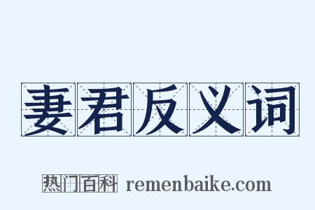 妻君反义词是什么意思的图片